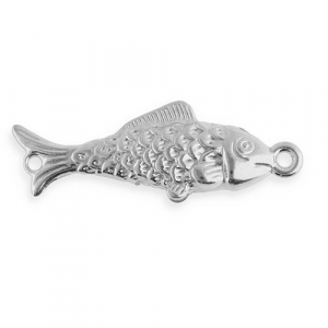 Fornituras Acero Inox entrepieza pez Plateado
