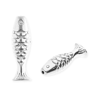 Abalorios acero inox pez Plateado