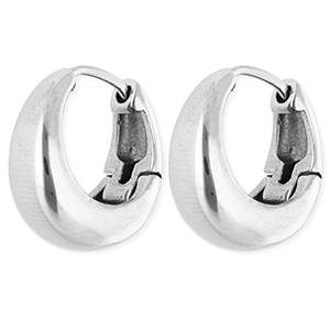 Pendientes Acero Inox criollas Plateado