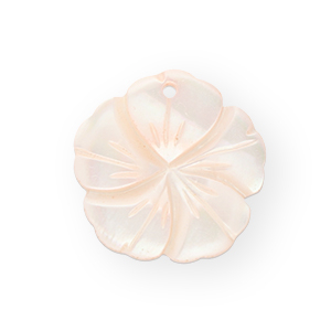 Colgante conchas flor Rosa melocot&oacute;n