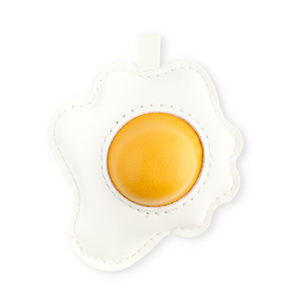 Colgantes llamativos huevo frito Blanco-amarillo c&aacute;lido