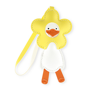 Colgantes llamativos ganso con flor Amarillo-blanco-naranja