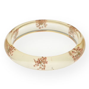Pulseras Trendy con flores secas Rosa claro