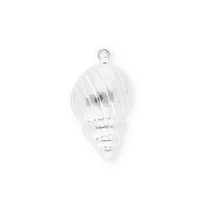 Colgantes Acero Inox concha Plateado