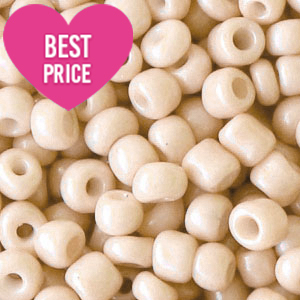 Rocalla cristal 6/0 (4mm) Beige latte