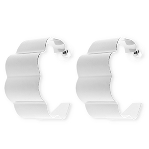 Pendientes llamativos con perno de acero inox Plateado