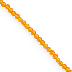Abalorios faceteados disco 4x3mm Naranja oscuro