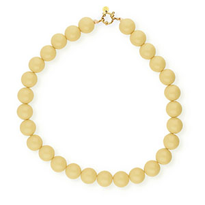 BY31&reg; Collares de abalorios acr&iacute;licos 16mm brillante Pastel yellow 11-0616 TPG-dorado