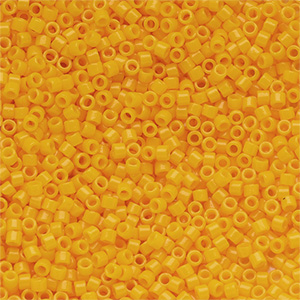 Abalorios Miyuki Delica's 11/0 Duracoat opaque dyed light squash yellow DB-2103