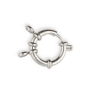 Fornituras Acero Inox reasa marinera 18mm con anillas Plateado