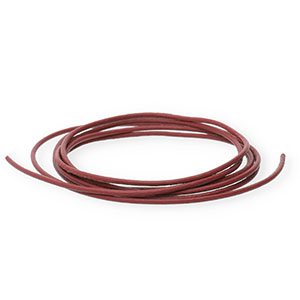 Cord&oacute;n cuero DQ redondo 1mm Marr&oacute;n barrica