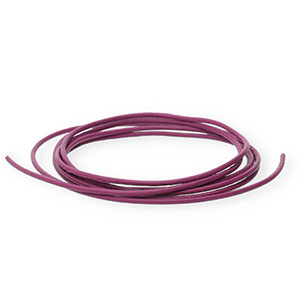Cord&oacute;n cuero DQ redondo 1mm Rosa cherry