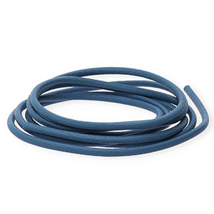 Cord&oacute;n cuero DQ redondo 2mm Azul oscuro