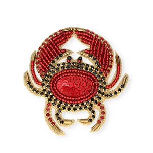 Broches cangrejo Dorado-rojo con revestimiento plateado-negro