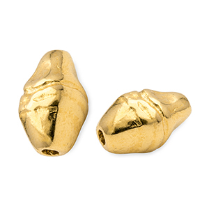 Abalorios met&aacute;licos DQ &oacute;valo Dorado (sin n&iacute;quel)