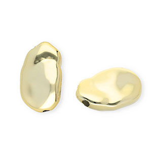 Abalorios acr&iacute;lico irregular Dorado