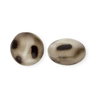 Abalorios acr&iacute;lico rondeles con estampado leopardo Beige-marr&oacute;n oscuro