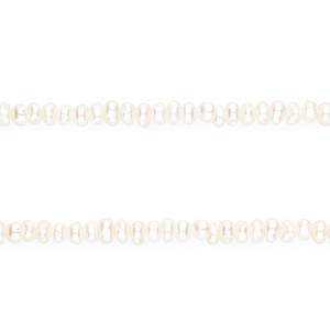TQ Perlas de agua dulce rondeles Natural white