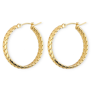 Pendientes Acero Inox criollas serpiente Dorado