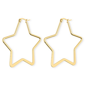 Pendientes Acero Inox criollas estrella Dorado