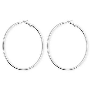 Pendientes Acero Inox criollas Plateado