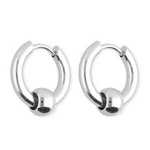 Pendientes Acero Inox criollas Plateado
