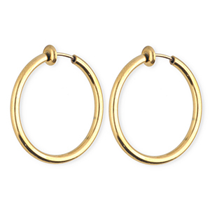 Pendientes Acero Inox criollas&nbsp;clip Dorado