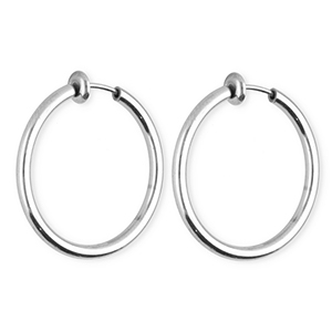 Pendientes Acero Inox criollas&nbsp;clip Plateado