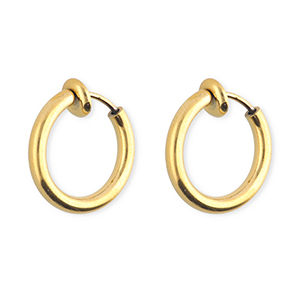 Pendientes Acero Inox criollas&nbsp;clip Dorado