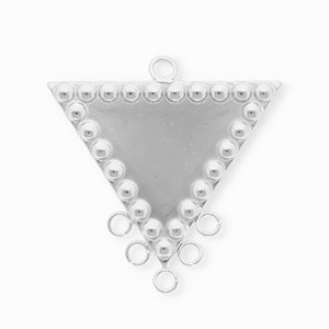BY31&reg; Fornituras acero inox entrepieza tri&aacute;ngulo con 6 anillas Plateado