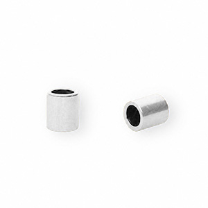 Fornituras acero inox terminal &Oslash;2.5mm Plateado