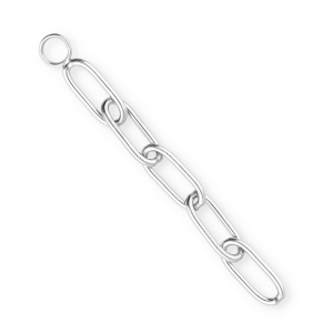 BY31&reg; Colgantes de eslab&oacute;n ancla de acero inox Plateado
