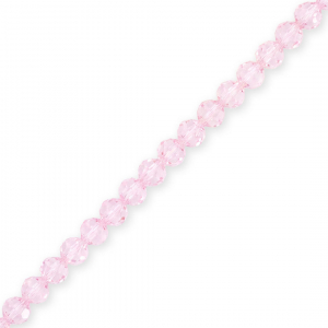 Abalorios faceteados redondos 4 mm Rosa claro
