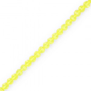 Abalorios faceteados redondos 4 mm Amarillo