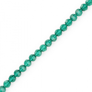 Abalorios faceteados redondos 4 mm Verde teal