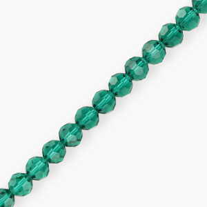 Abalorios faceteados redondos 8 mm Verde teal