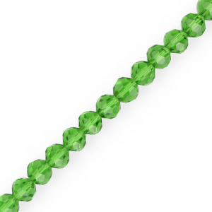Abalorios faceteados redondos 6 mm Verde hierba