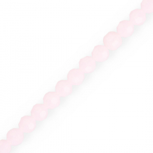 Abalorios faceteados redondos 6 mm Rosa claro