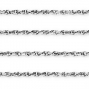 Fornituras Acero Inox cadena jasseron cord&oacute;n Plateado