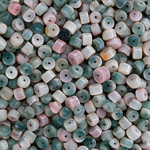 Piedras naturales Cuarzo disco 4x2mm Multicolor verde