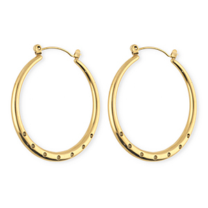 BY31&reg; Fornituras Acero Inox pendientes con 7 anillas Dorado