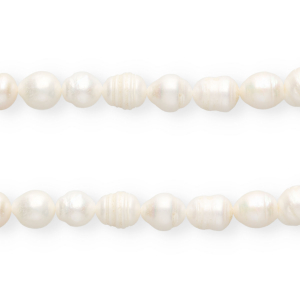 Perlas de agua dulce imperfectas grano de arroz 12x10mm Blanco natural