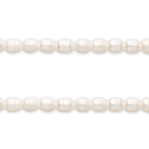 Perlas de agua dulce imperfectas grano de arroz 12x10mm Blanco natural
