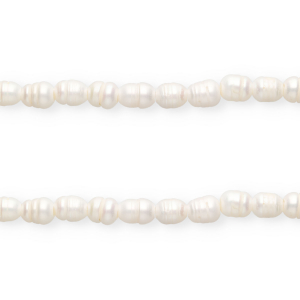 Perlas de agua dulce imperfectas grano de arroz 11x9mm Blanco natural