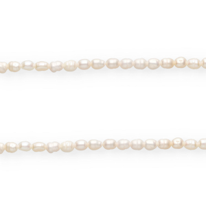 Perlas de agua dulce imperfectas nugget 6x4mm Blanco natural