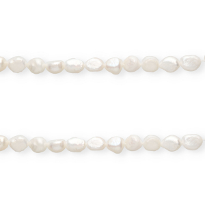 Perlas de agua dulce imperfectas nugget ovalada 10x9mm Blanco natural
