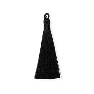 Borlas 8 cm Negro