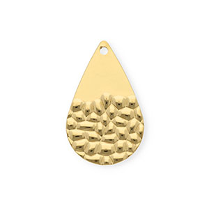 Colgantes Acero Inox gota Dorado