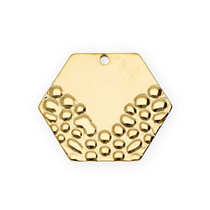 Colgantes Acero Inox hex&aacute;gono Dorado