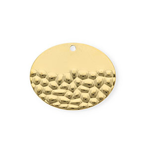Colgantes Acero Inox &oacute;valo Dorado